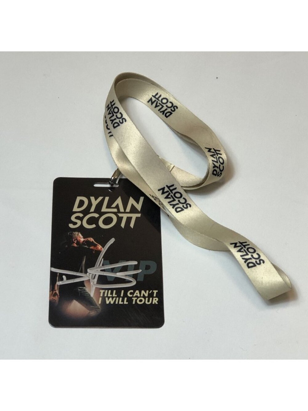 Dylan Scott Signed Till I Can't I Will Tour VIP Lanyard Badge Country Music